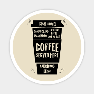 Quote coffee typography set Magnet